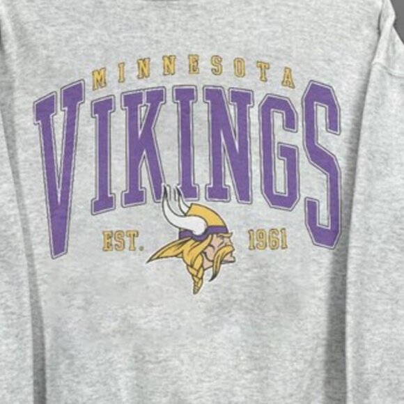 Vtg Minnesota Vikings Sweatshirt Retro NFL Minnesota Vikings Football Shirt - Picture 3 of 4